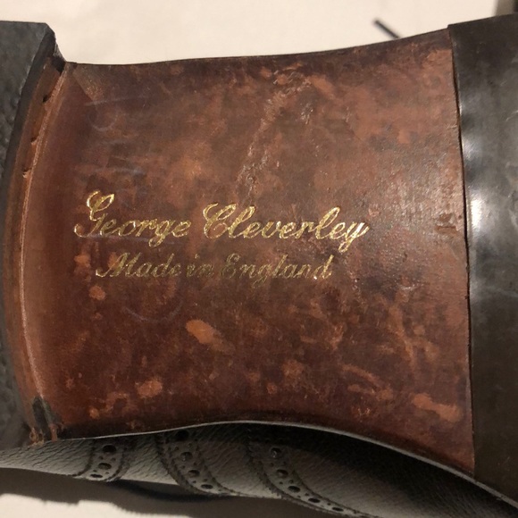 George Cleverley brown Pebble Grain oxfords Sz 12 - Picture 4 of 6